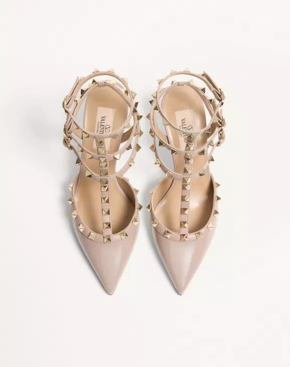 Escarpins Rockstud À Brides Effet Cage. Talon : 65 Mm